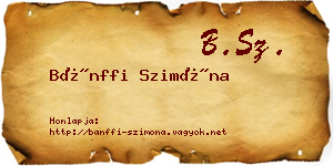 Bánffi Szimóna névjegykártya